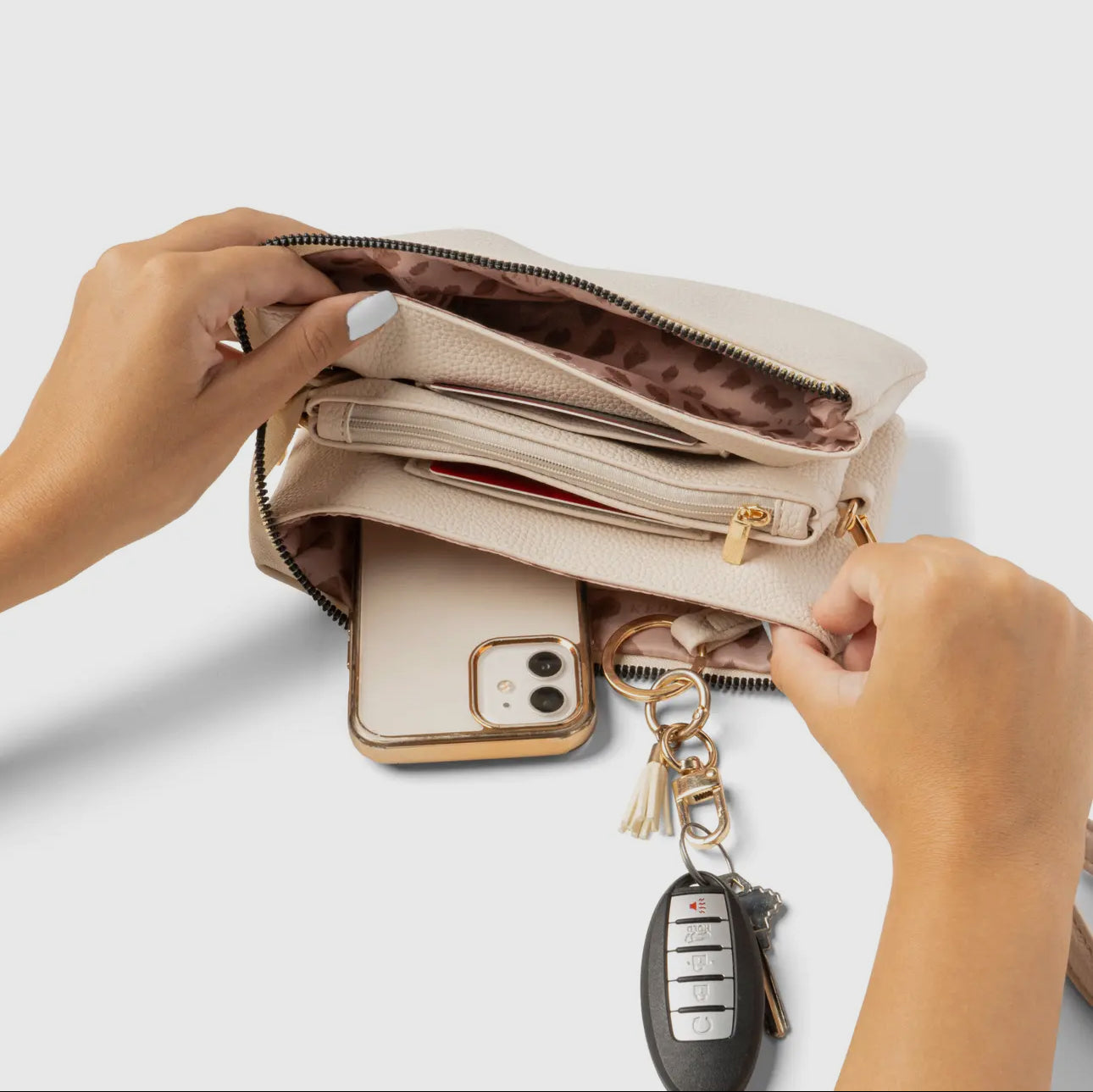Bone wristlet and crossbody