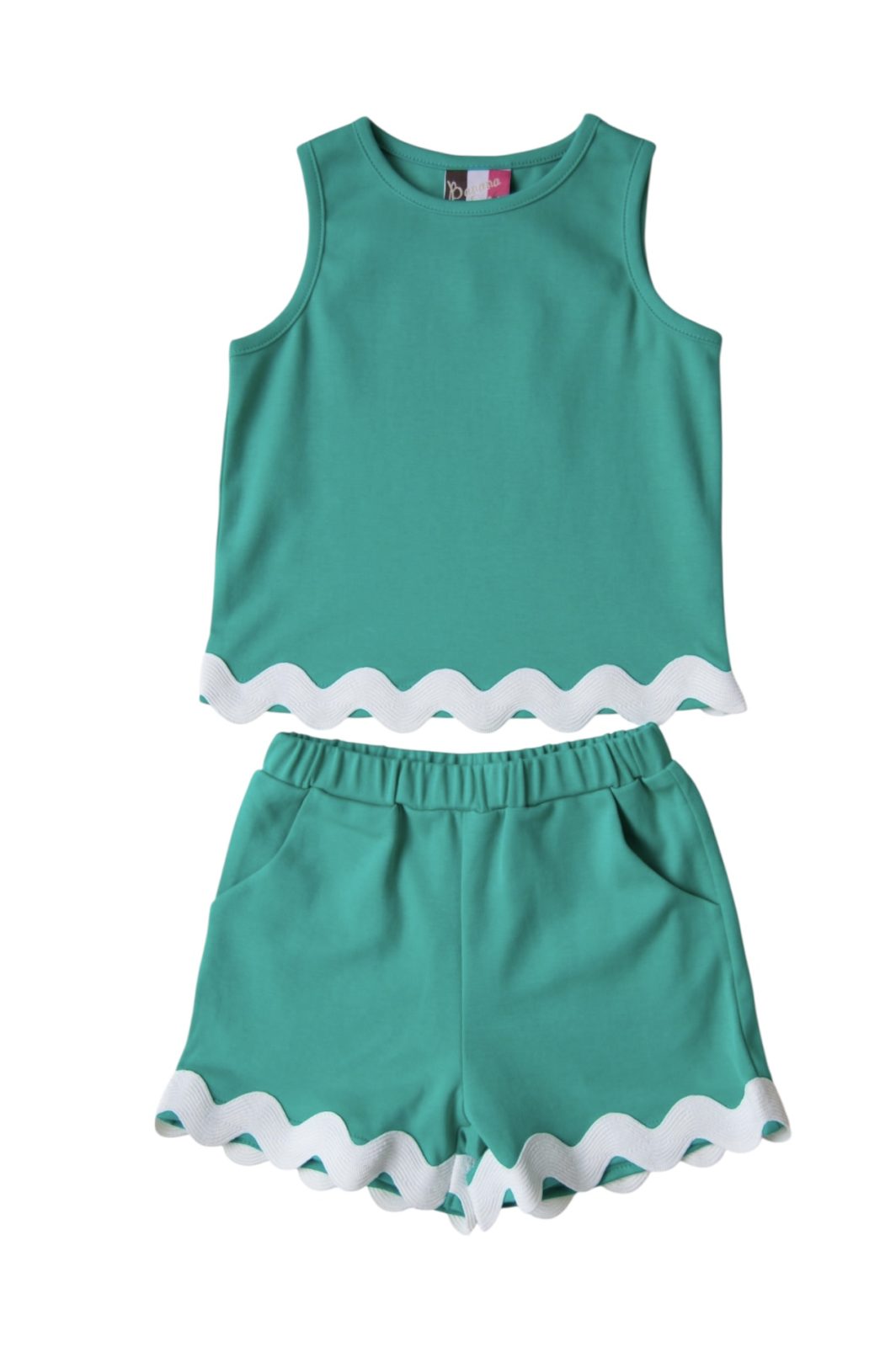 Teal Green Ric Rac Short Set