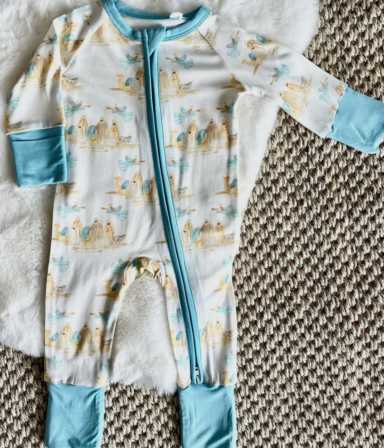 Nativity Zipper Onesie- Sweet Bay co.