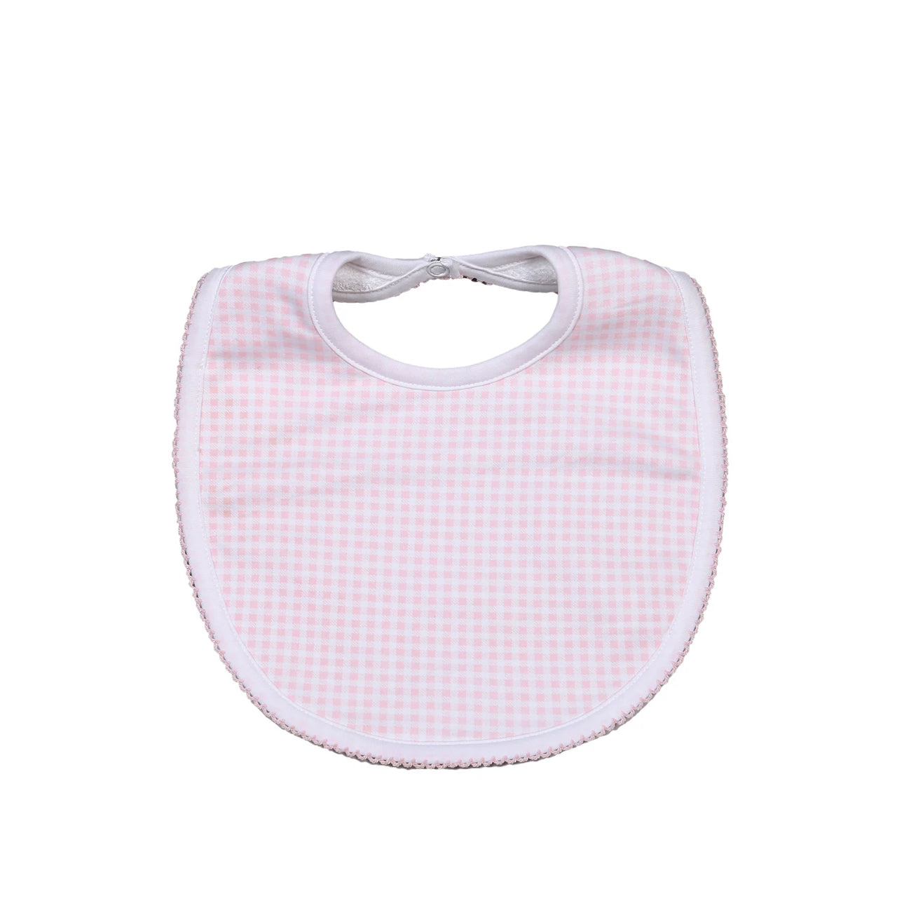 Pink Gingham Bib Baby Loren
