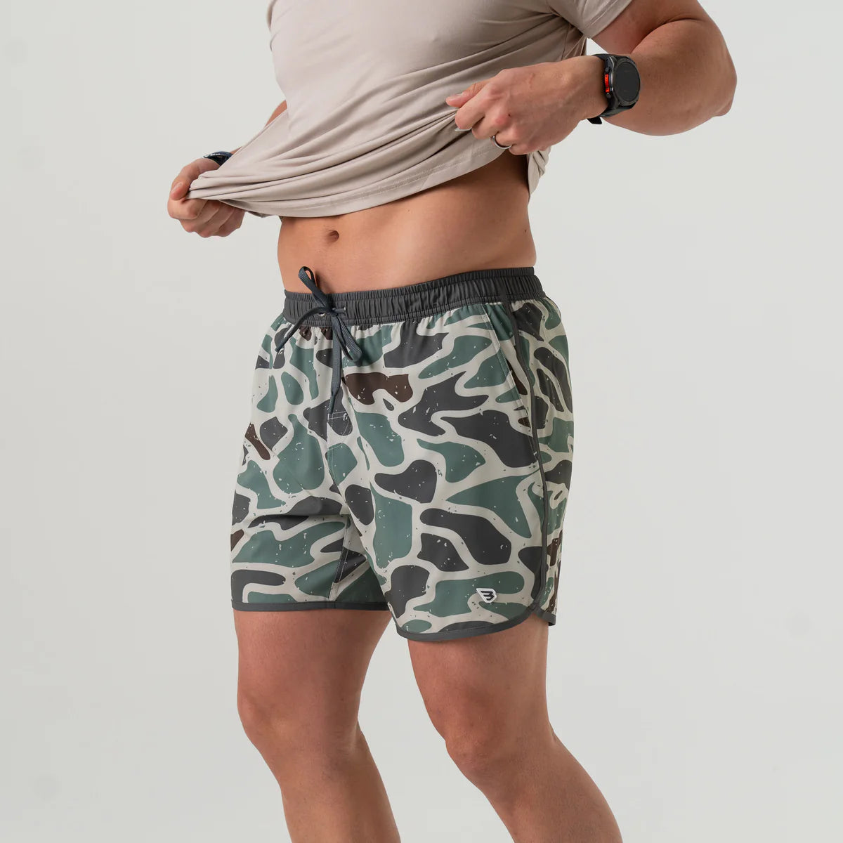 Swim trunks-retro camo burlebo