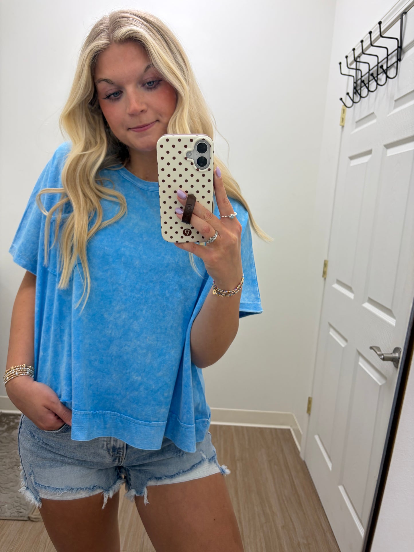 Washed Oversized Top| Blue