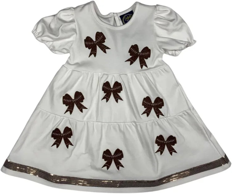 Football Bow Layered Dress-EJ