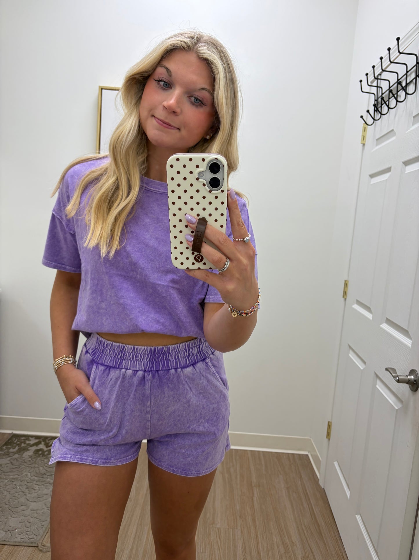 Lavender Washed Short Set