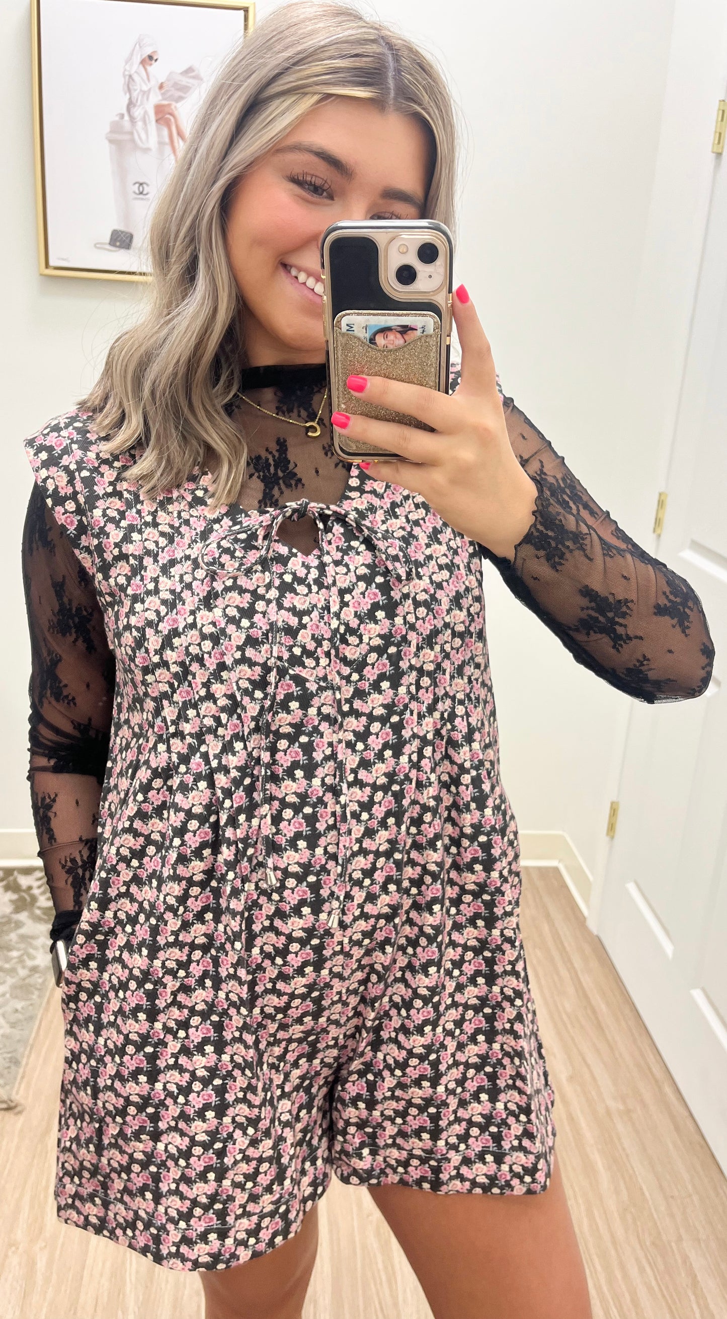 Lace Layering Top- Black