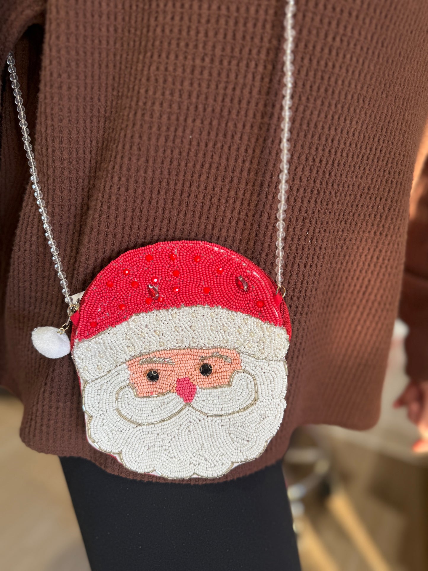 Kids Beaded Santa Purse