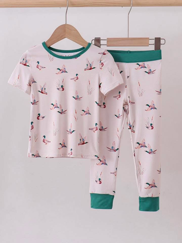 Mallard bamboo short sleeve pj pant set