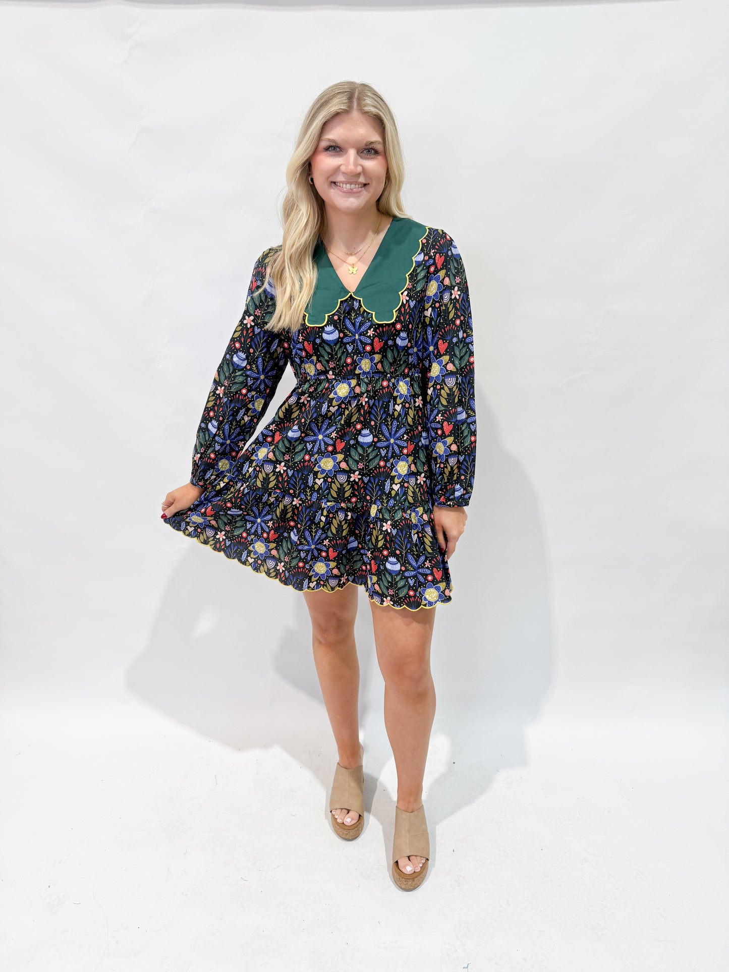 Midnight Floral Dress
