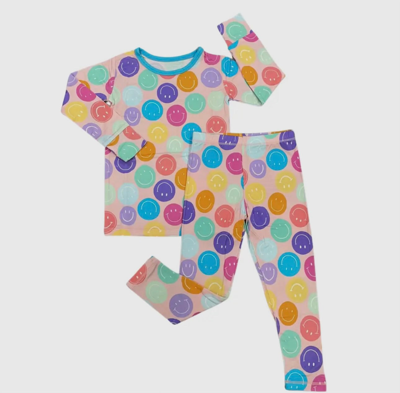 Smiley Face Bamboo Girl PJ Set