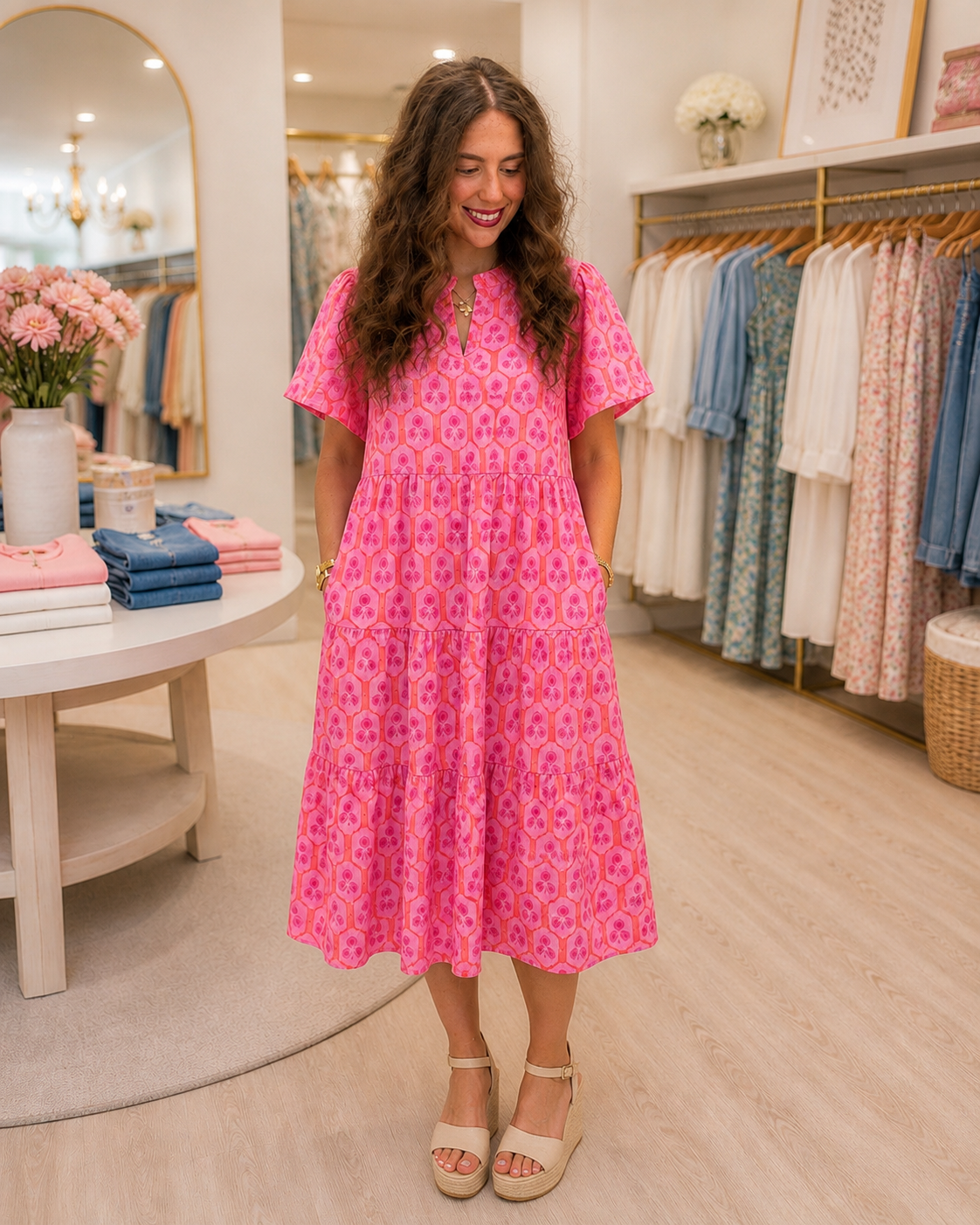 Rosette Pink Charm Maxi