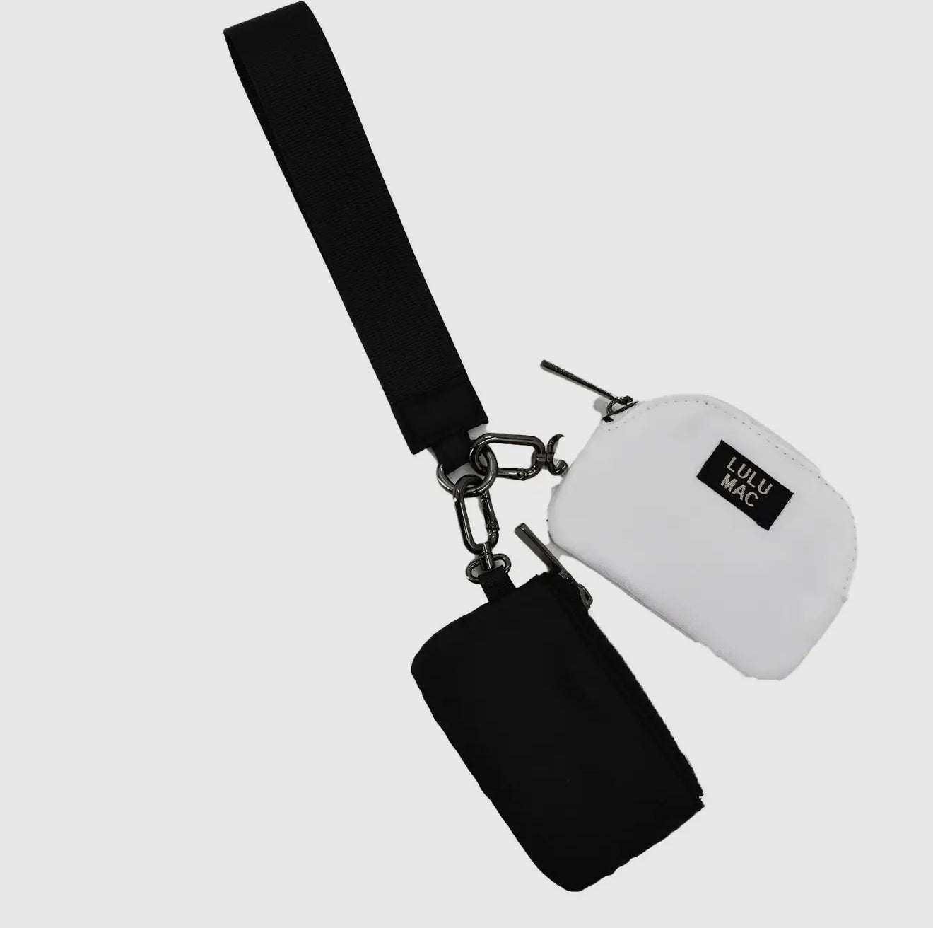 Black/ White Wristlet | Lulu Mac