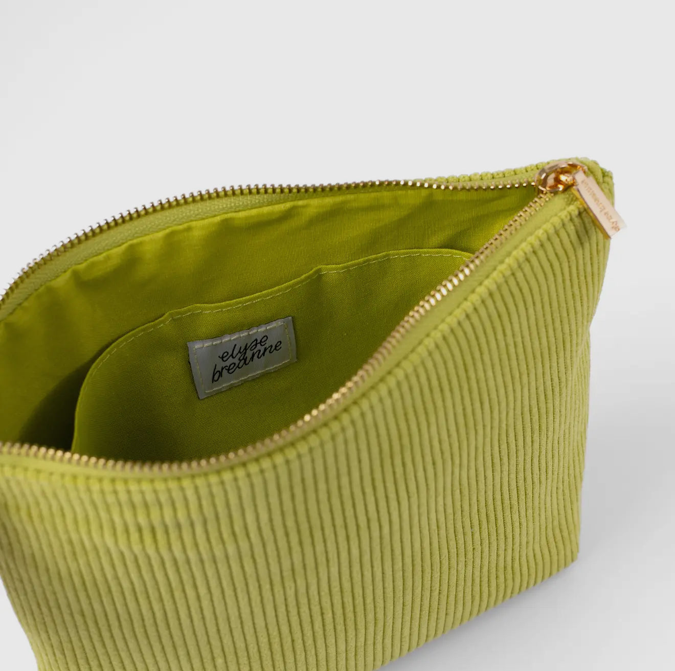 Chartreuse Corduroy Carry All Pouch - EBD