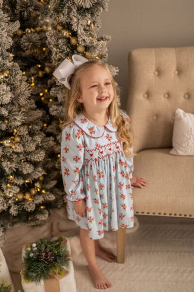Merry & Bright Smocked Dress Banana Split