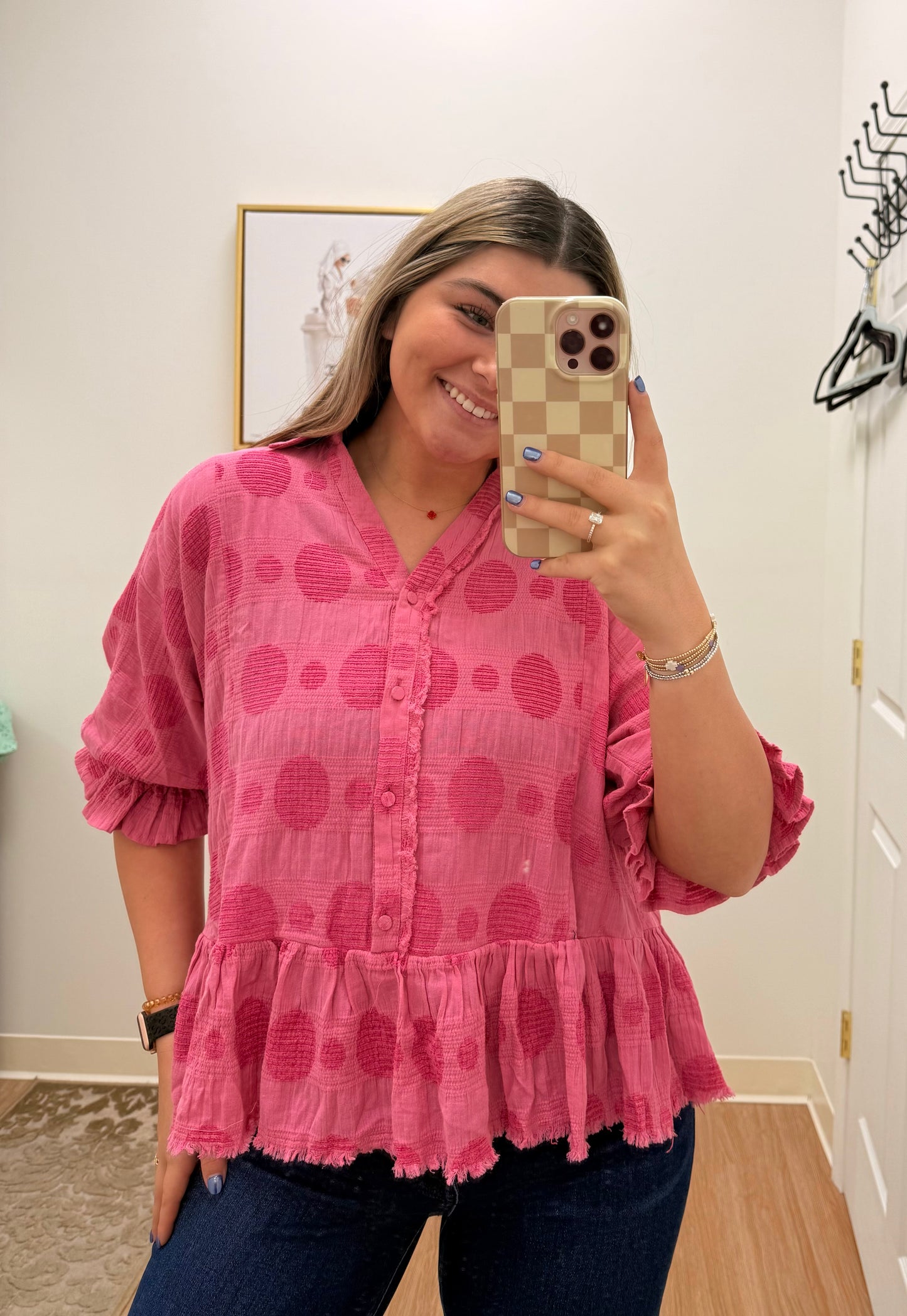 Sugar Dot Pink Blouse
