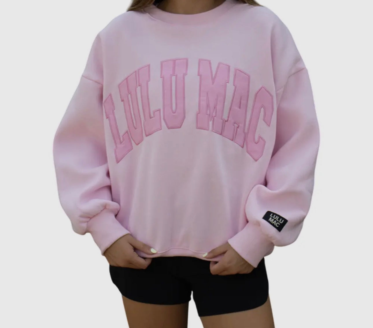 Lulu Mac Appliqué Baby Pink Sweatshirts