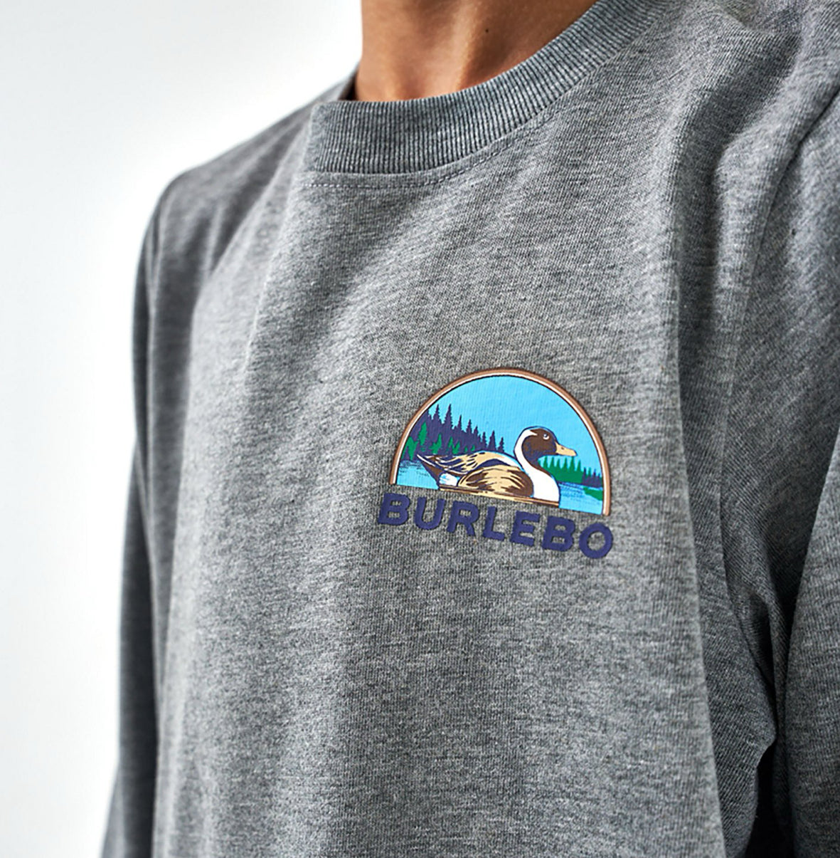 Field Companion L/S Youth Tee - Heather Gray Burlebo