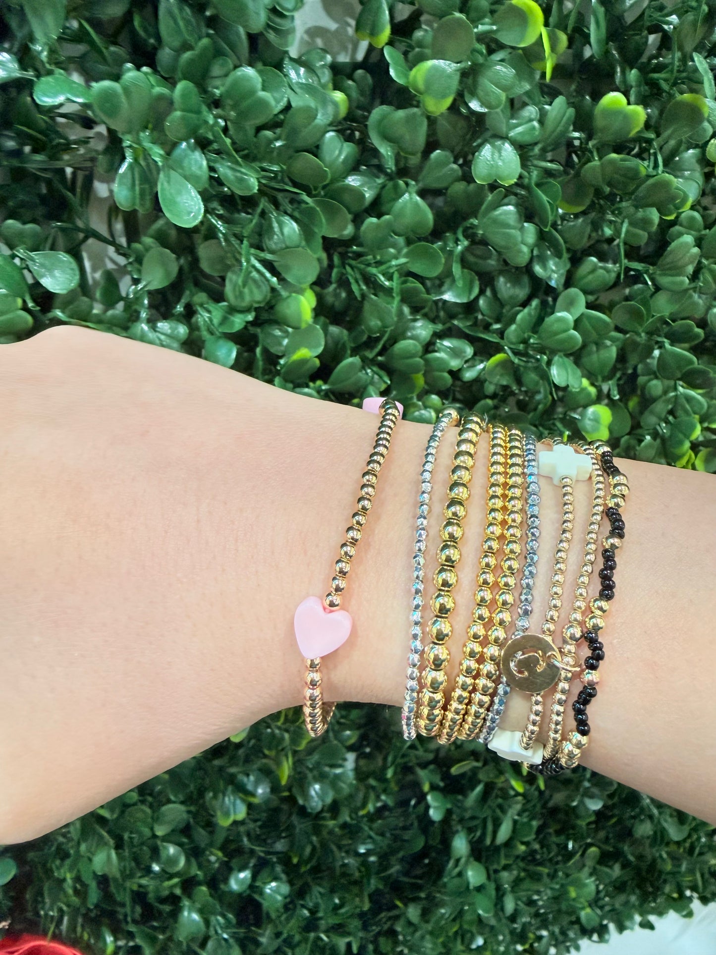 Heart Gold Bracelet- small bead