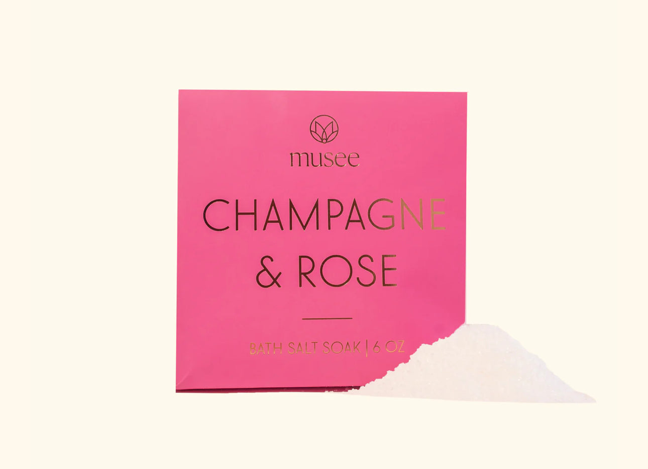Champagne and Rose Mini Bath Salt Soak Musee
