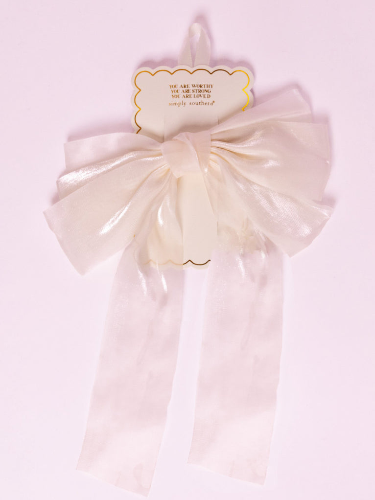 Cream Glisten Bow Simply Southern