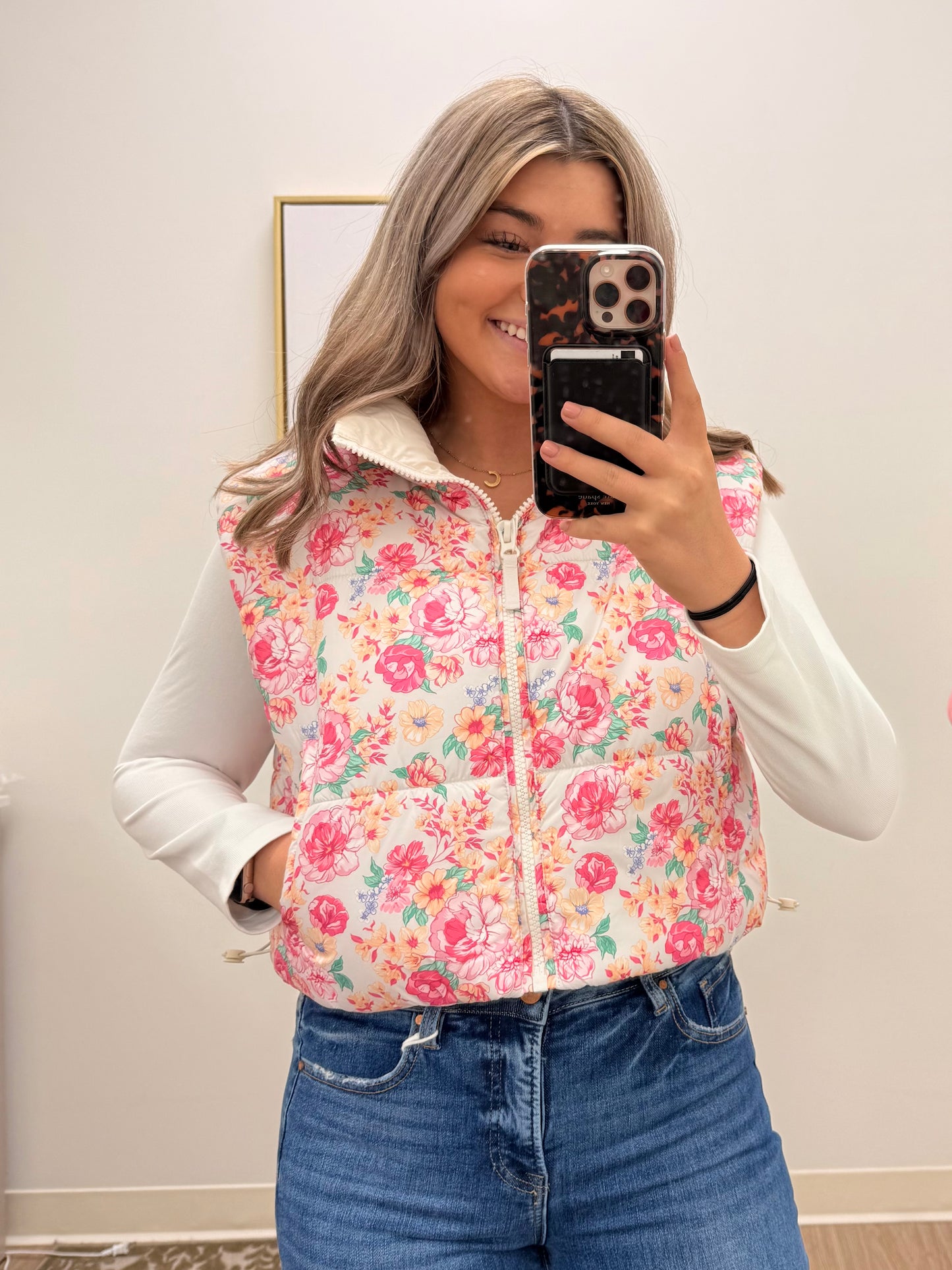 Bloom Puffer Vest- Simply Southern