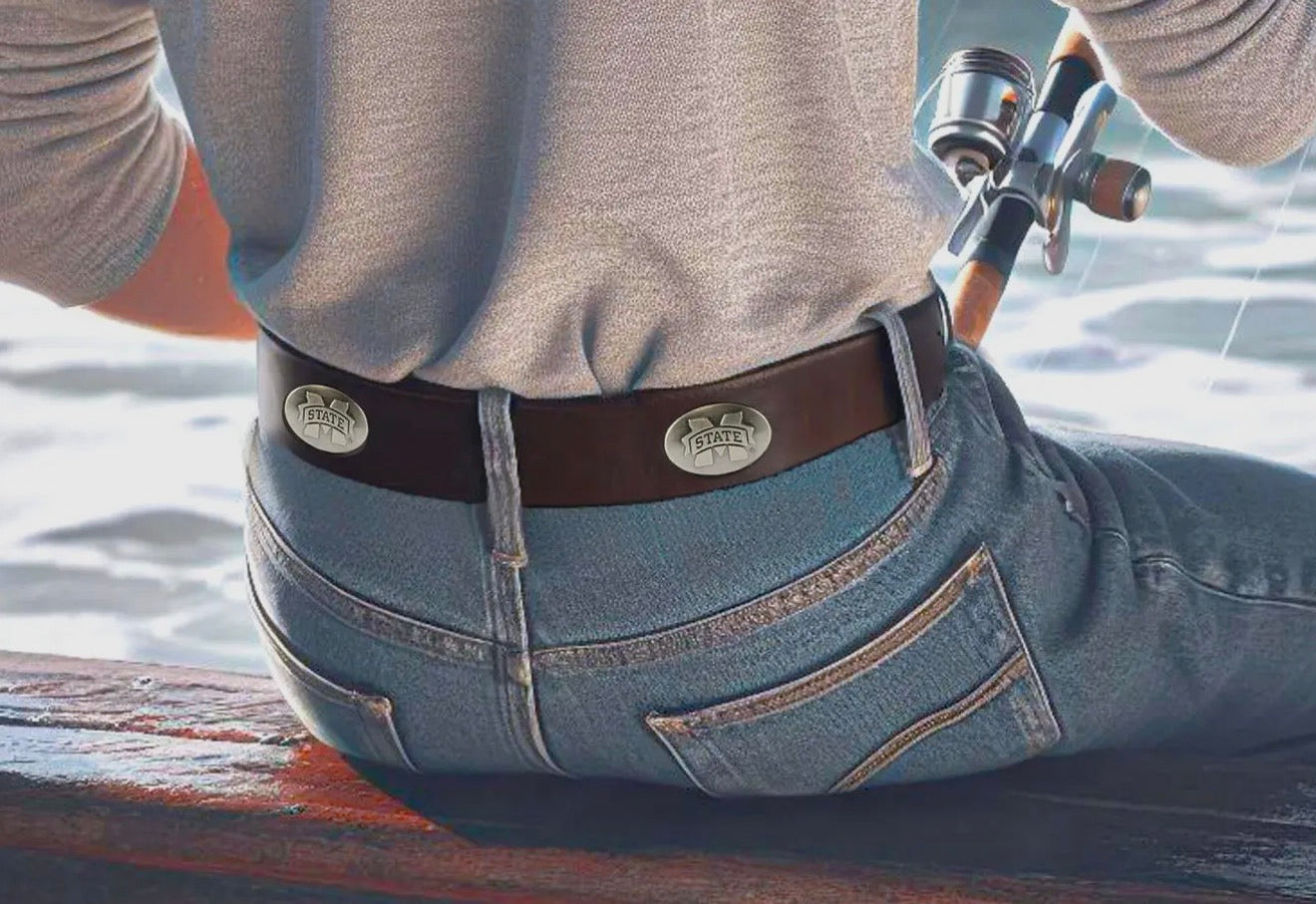 Mississippi State Leather Belt