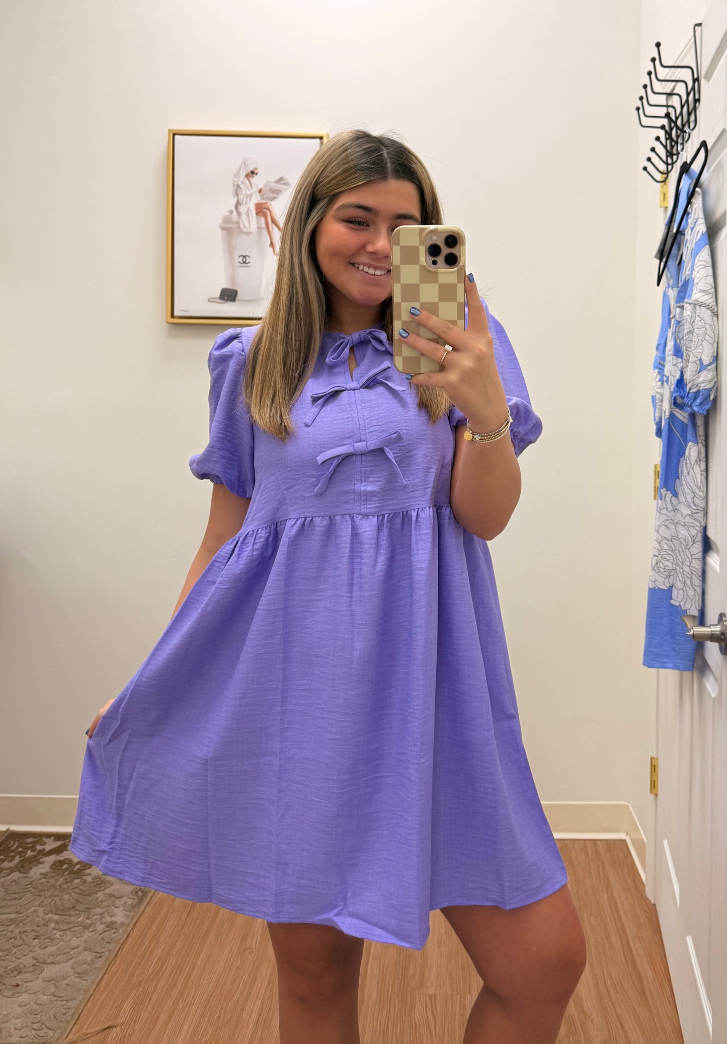 Tied in Purple Dress