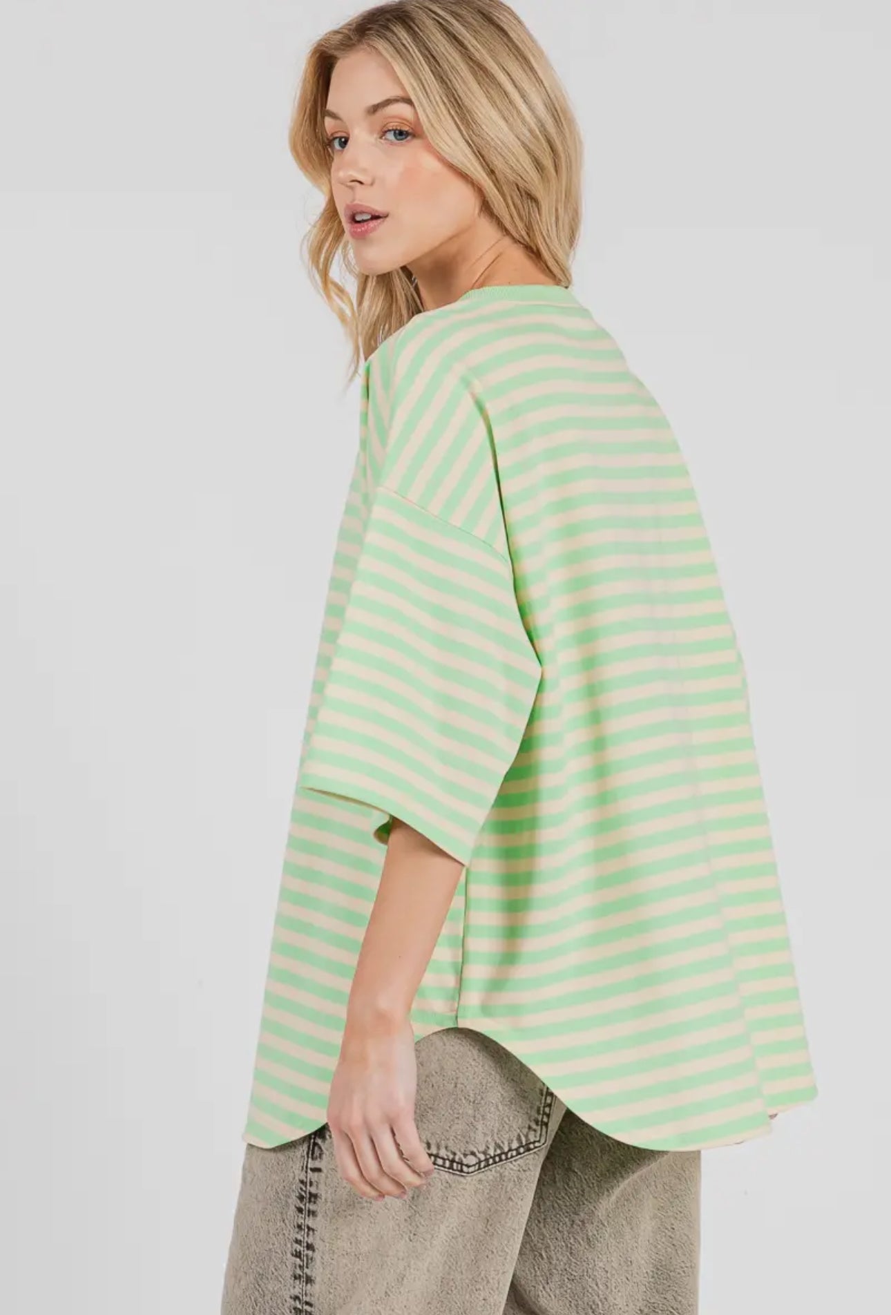 Key Lime Stripe Top