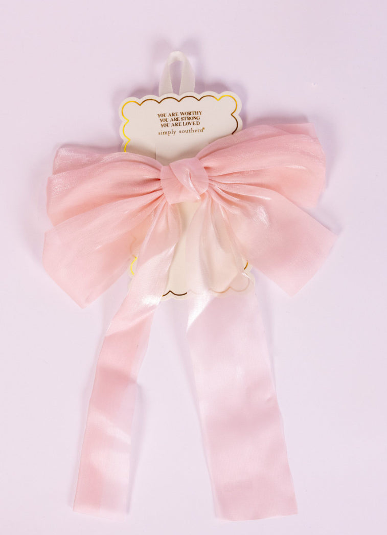 Pink Glisten Bow Simply Southern