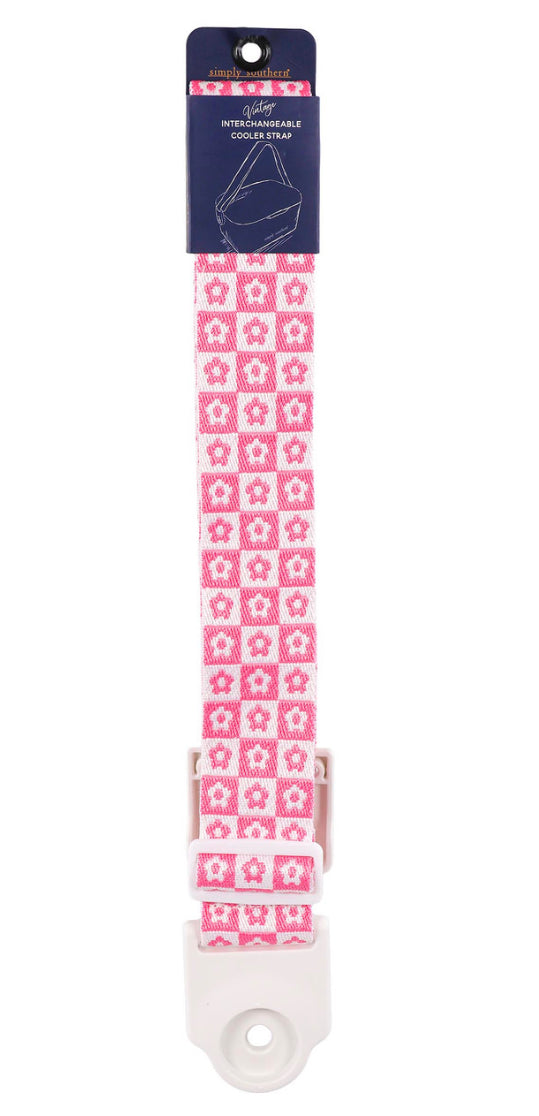 Pink Flower Cooler Strap
