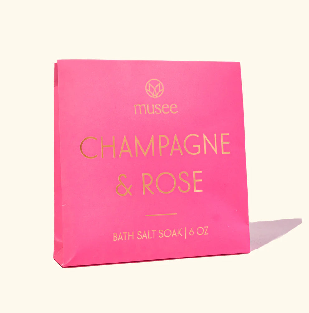Champagne and Rose Mini Bath Salt Soak Musee