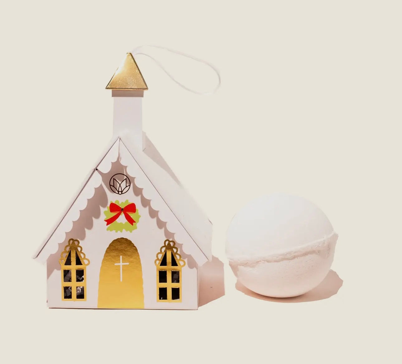 Christmas village church bath balm