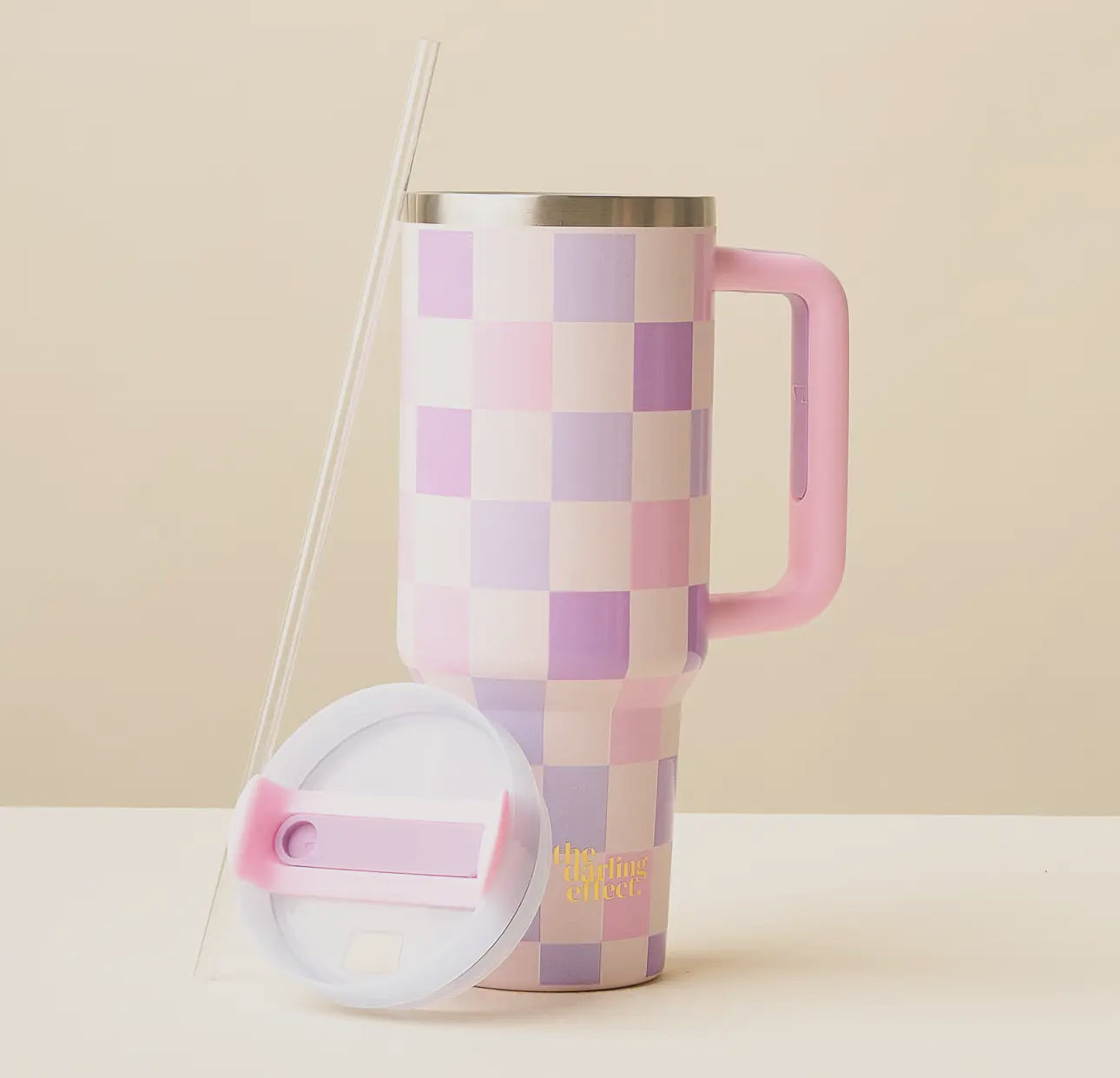 Purple Checkered Take Me Everywhere 40oz