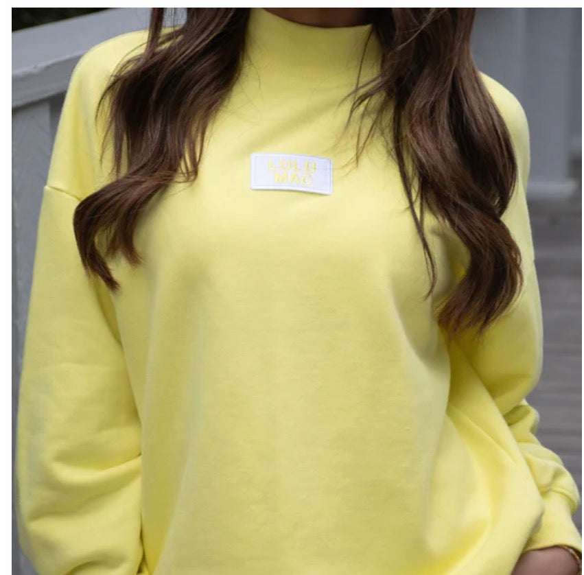 Yellow Terrycloth Mockneck | Lulu Mac