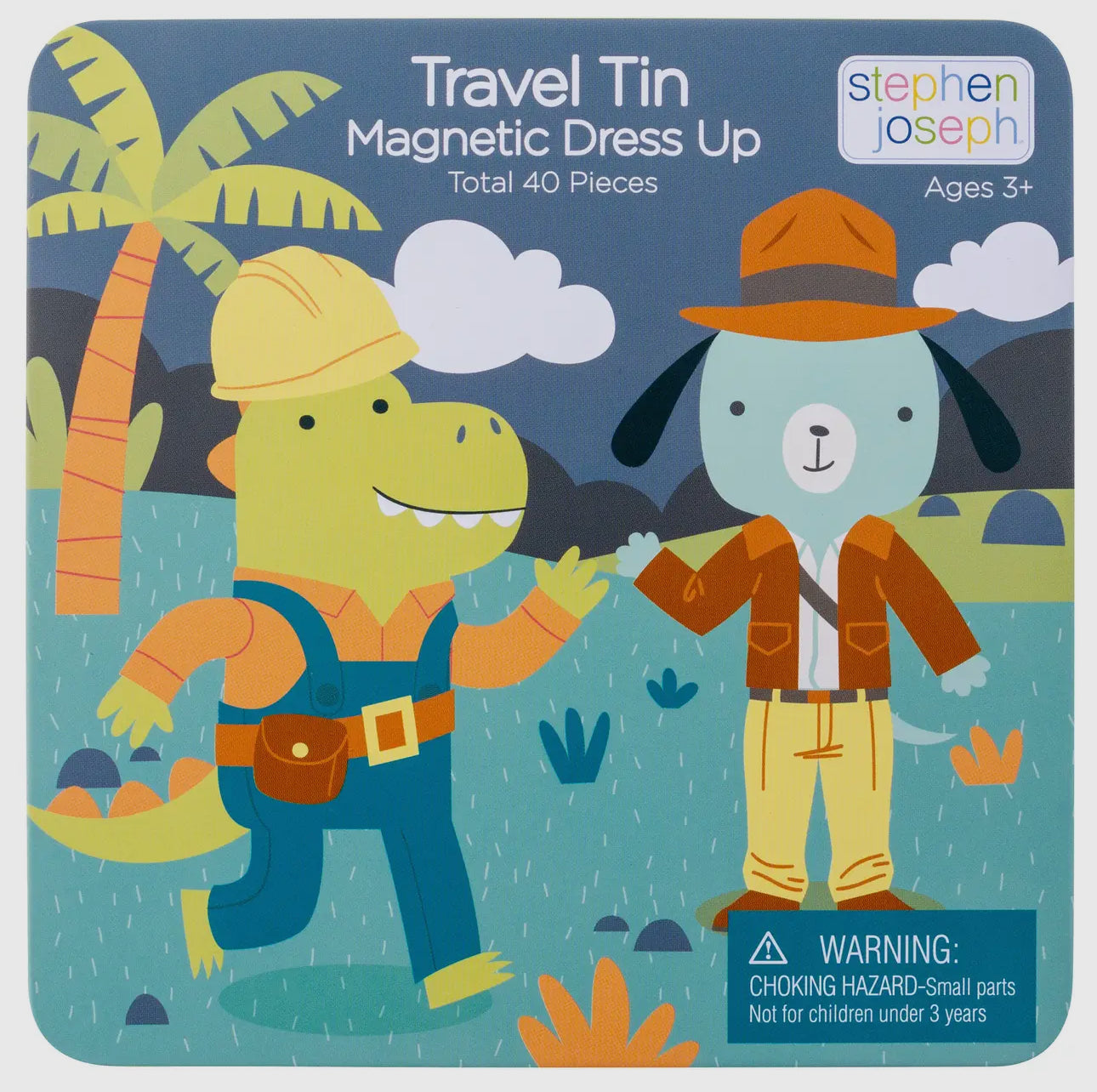 Travel tin magnetic dress up boy