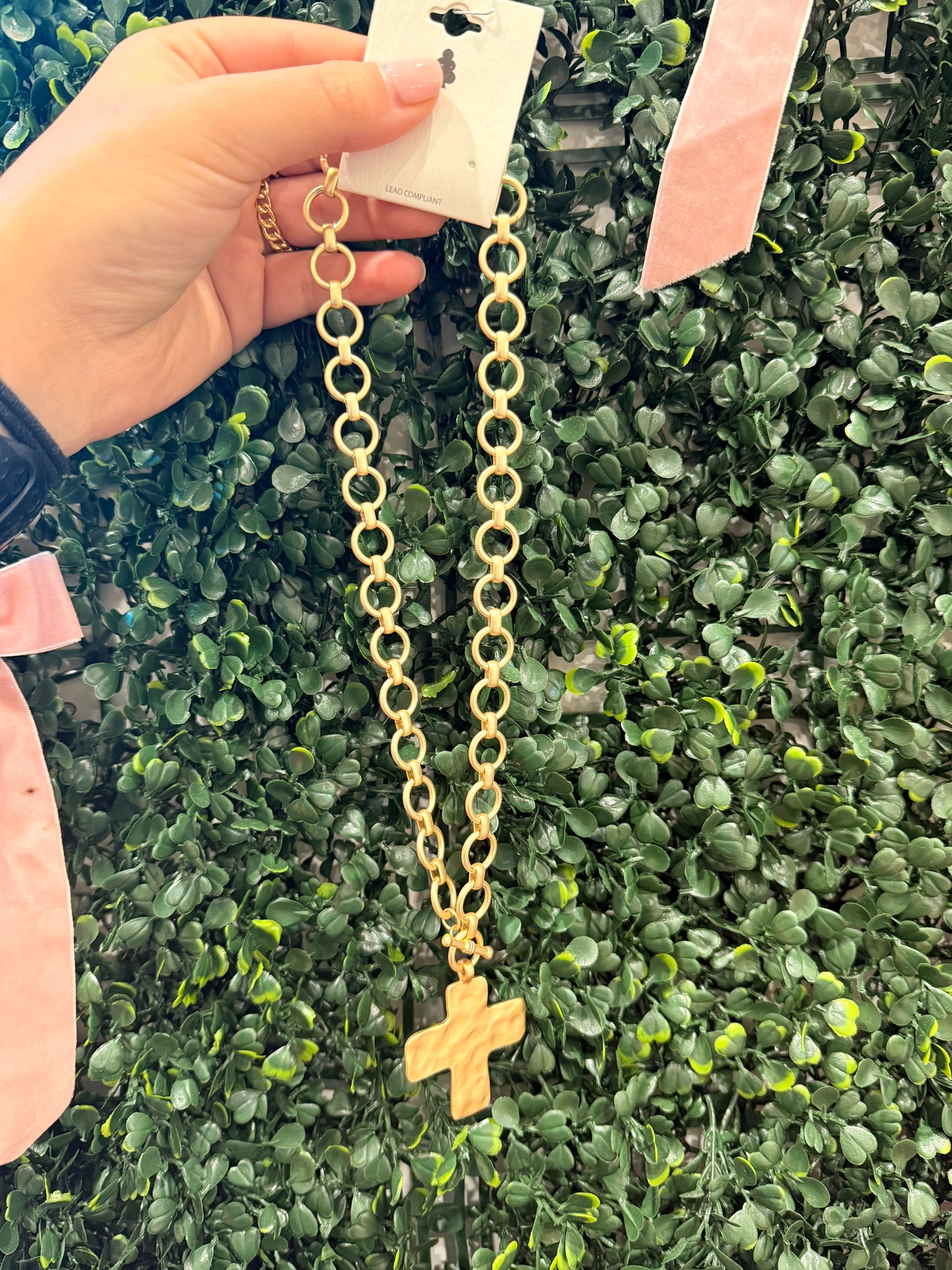 Gold Textured Necklace