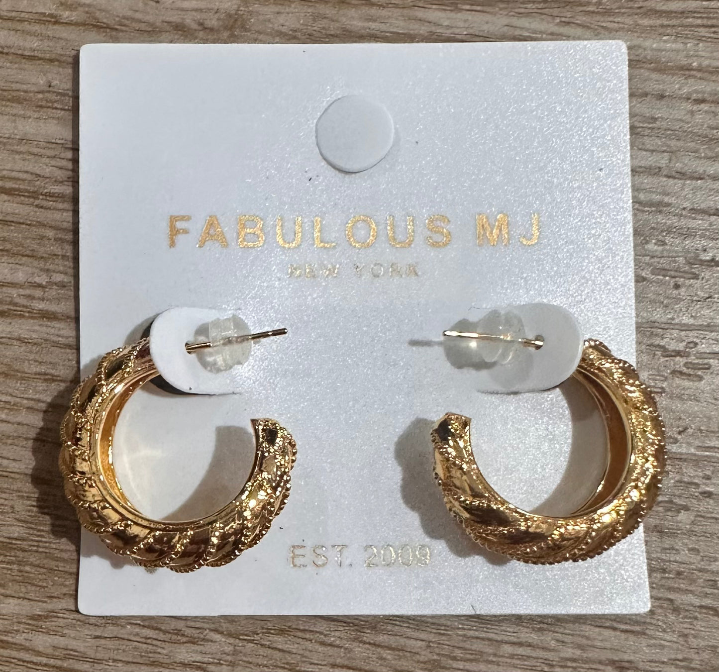 Textured Gold Hoops