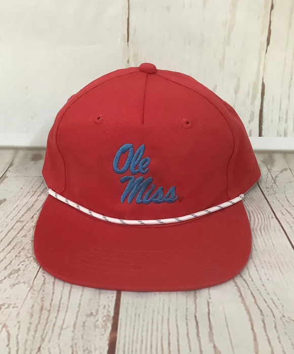 Ole Miss Stacked Rope Cap