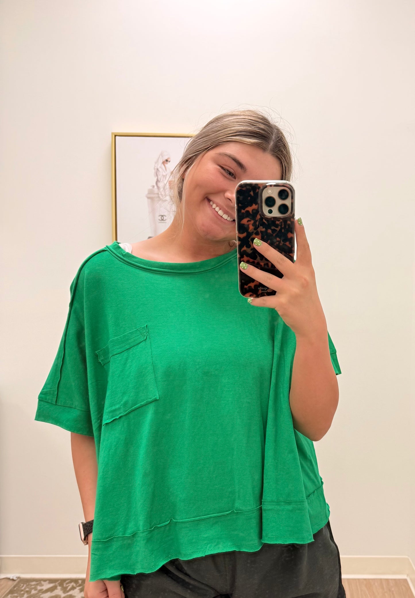Green Cropped Tee