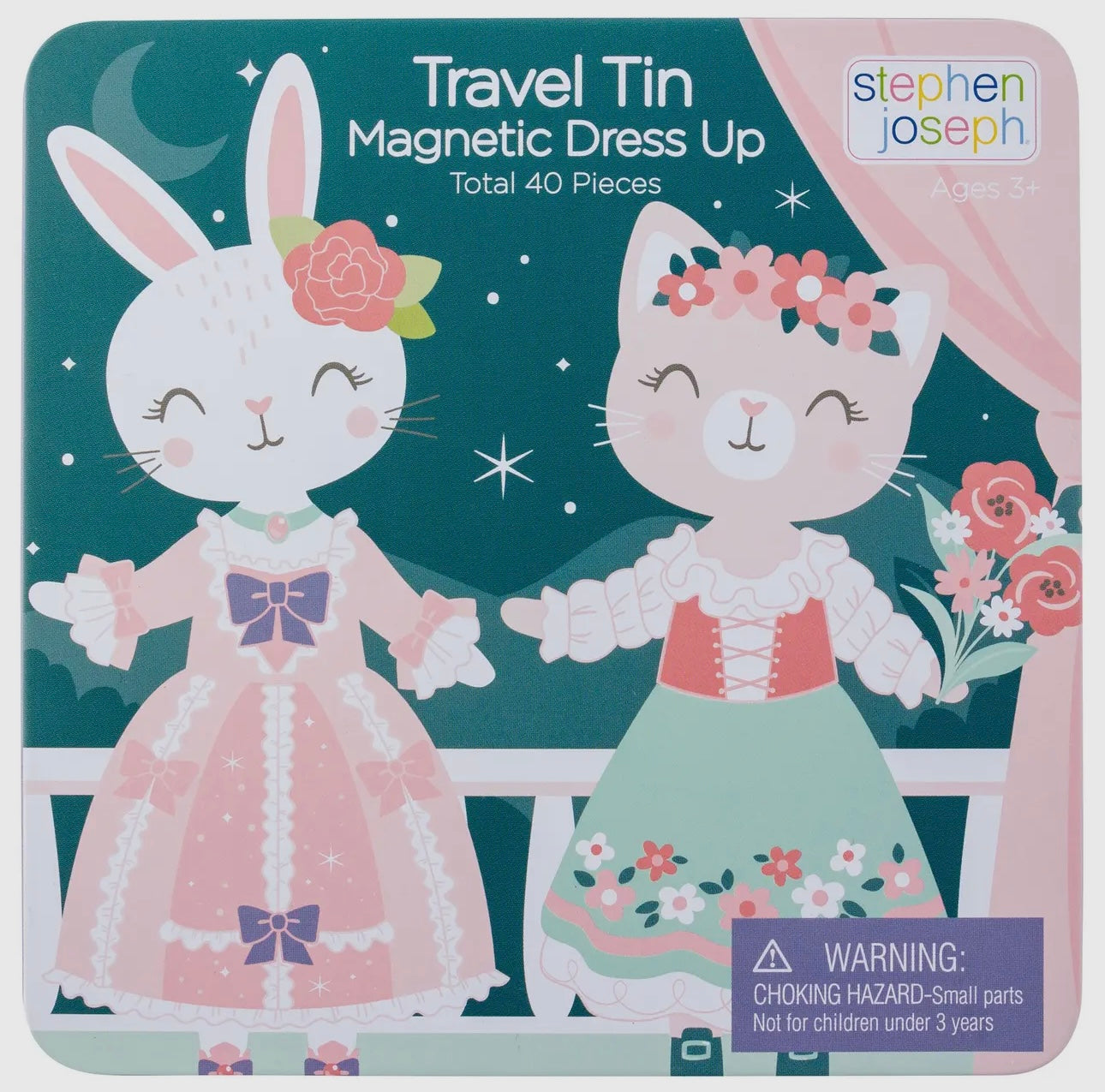 Travel tin magnetic dress up