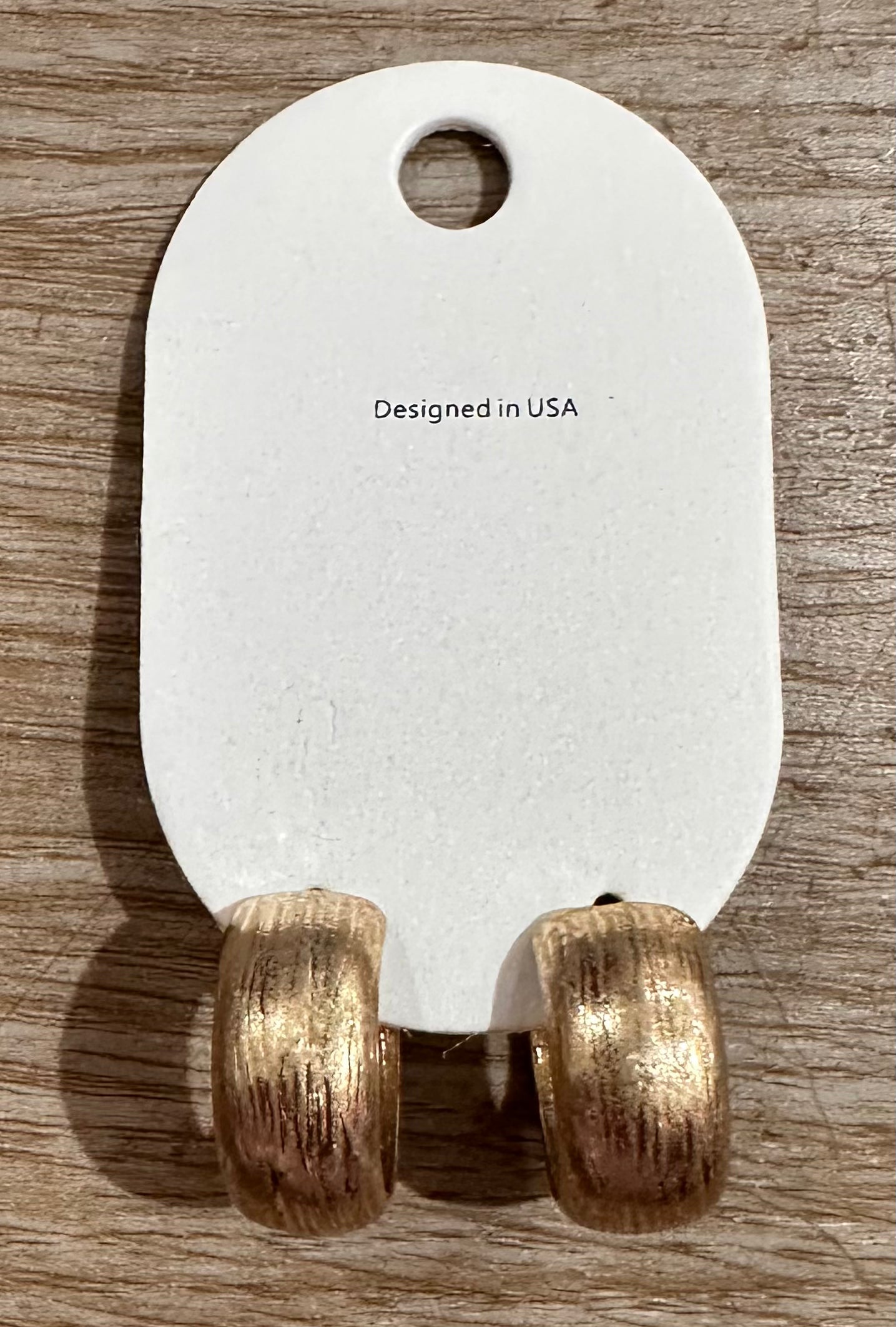 Textured Gold Huggies
