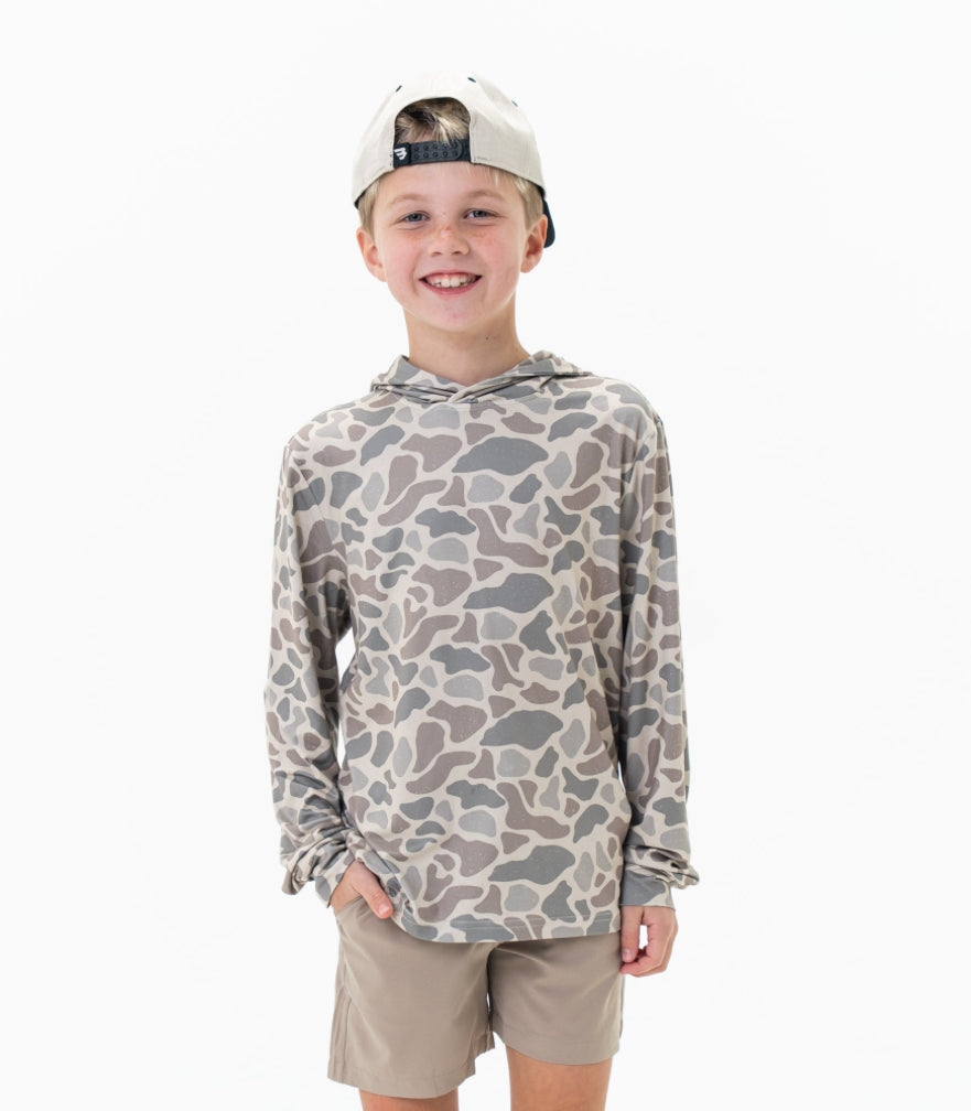 Classic Deer Camo Youth Performance Hoodie Burlebo