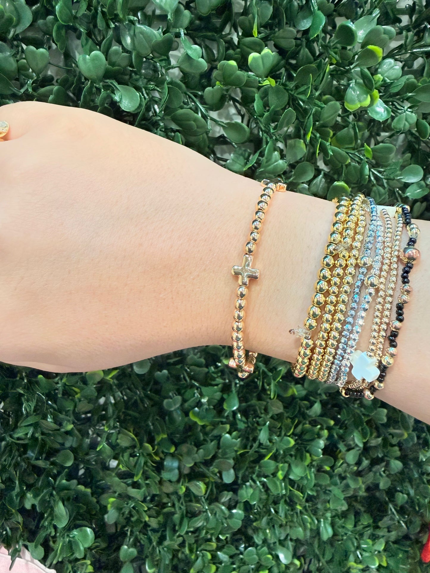Gold Cross Bracelet