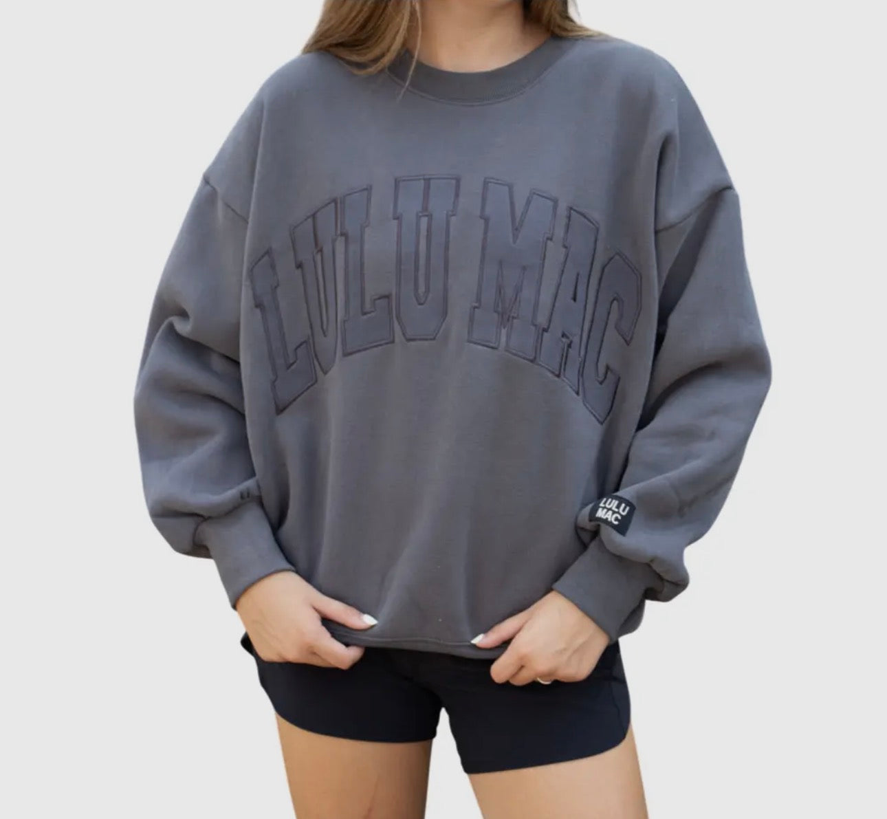 Lulu Mac Appliqué Dark Gray Sweatshirts