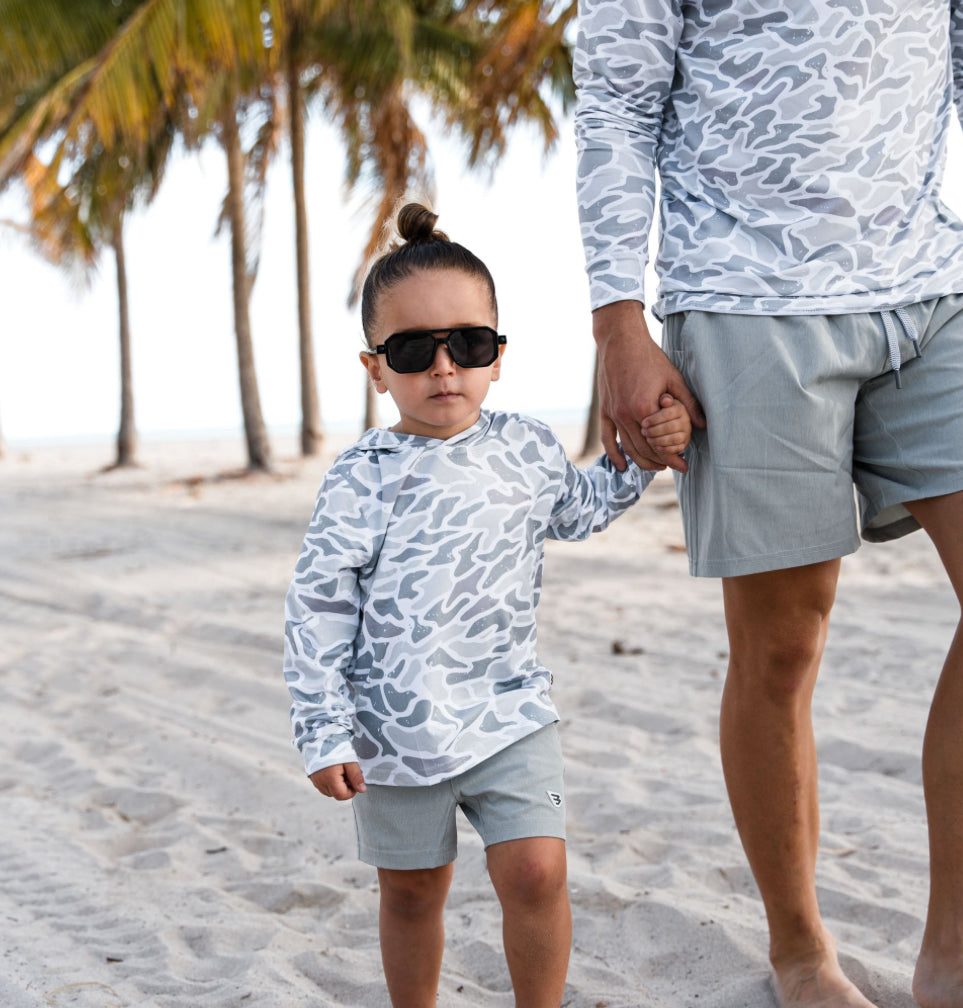 White Camo Youth Performance Hoodie Burlebo