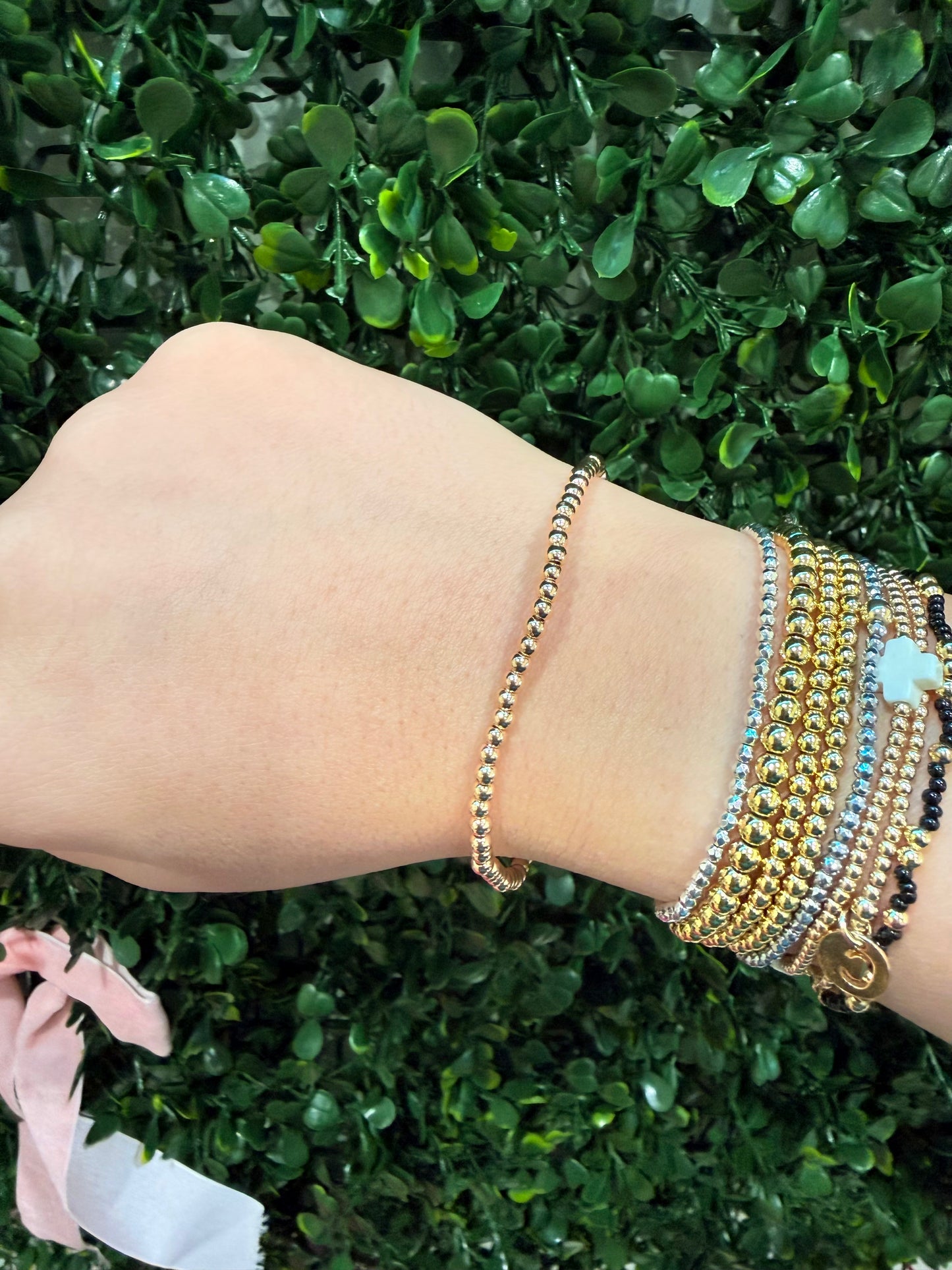 Small Gold Beaded Bracelet