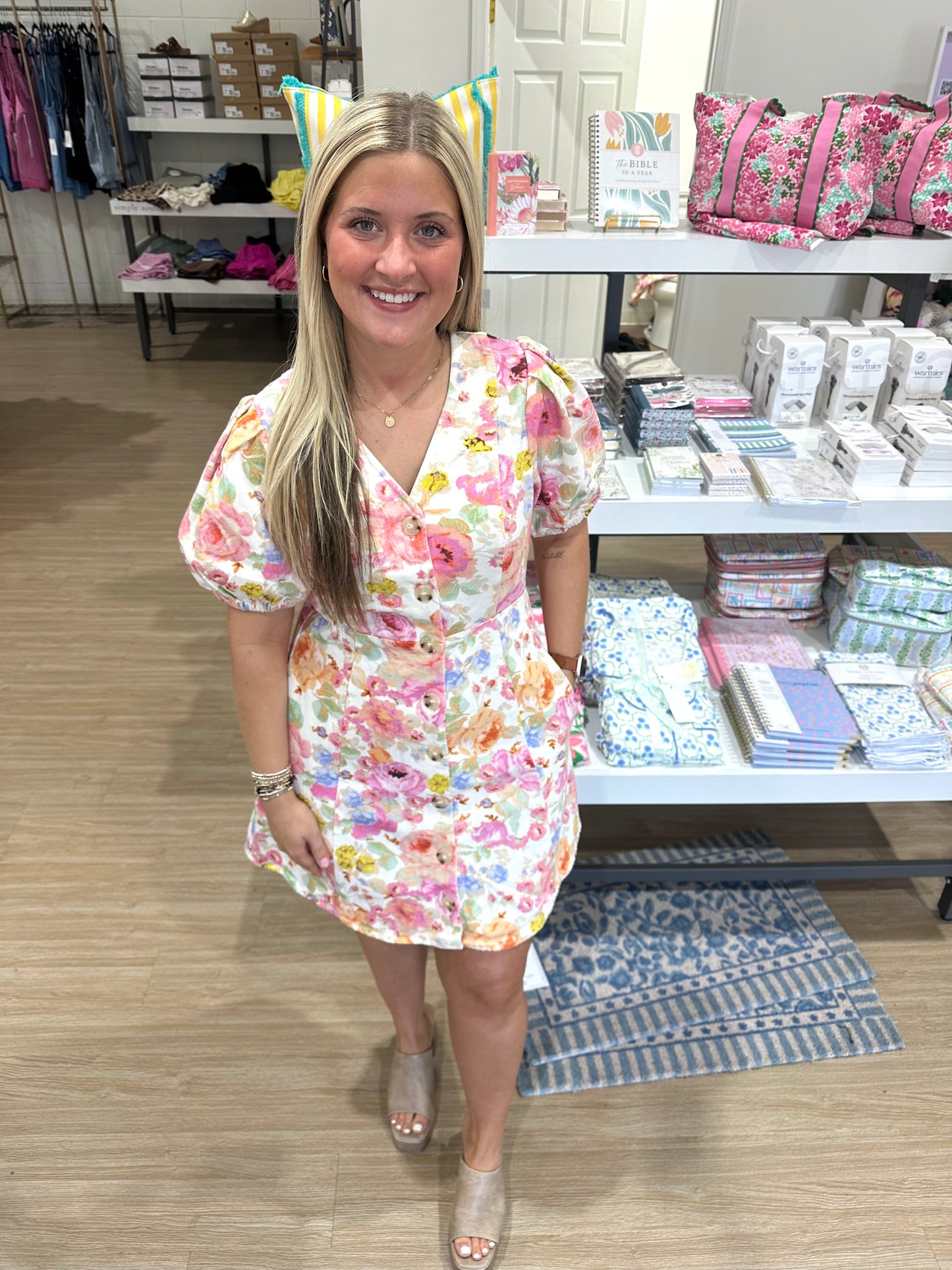 Floral Denim Dress