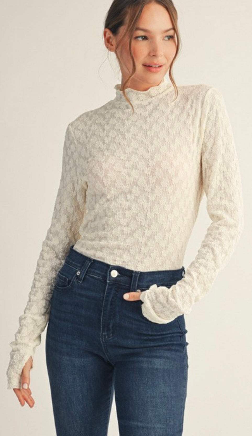 Ivory Lace Top