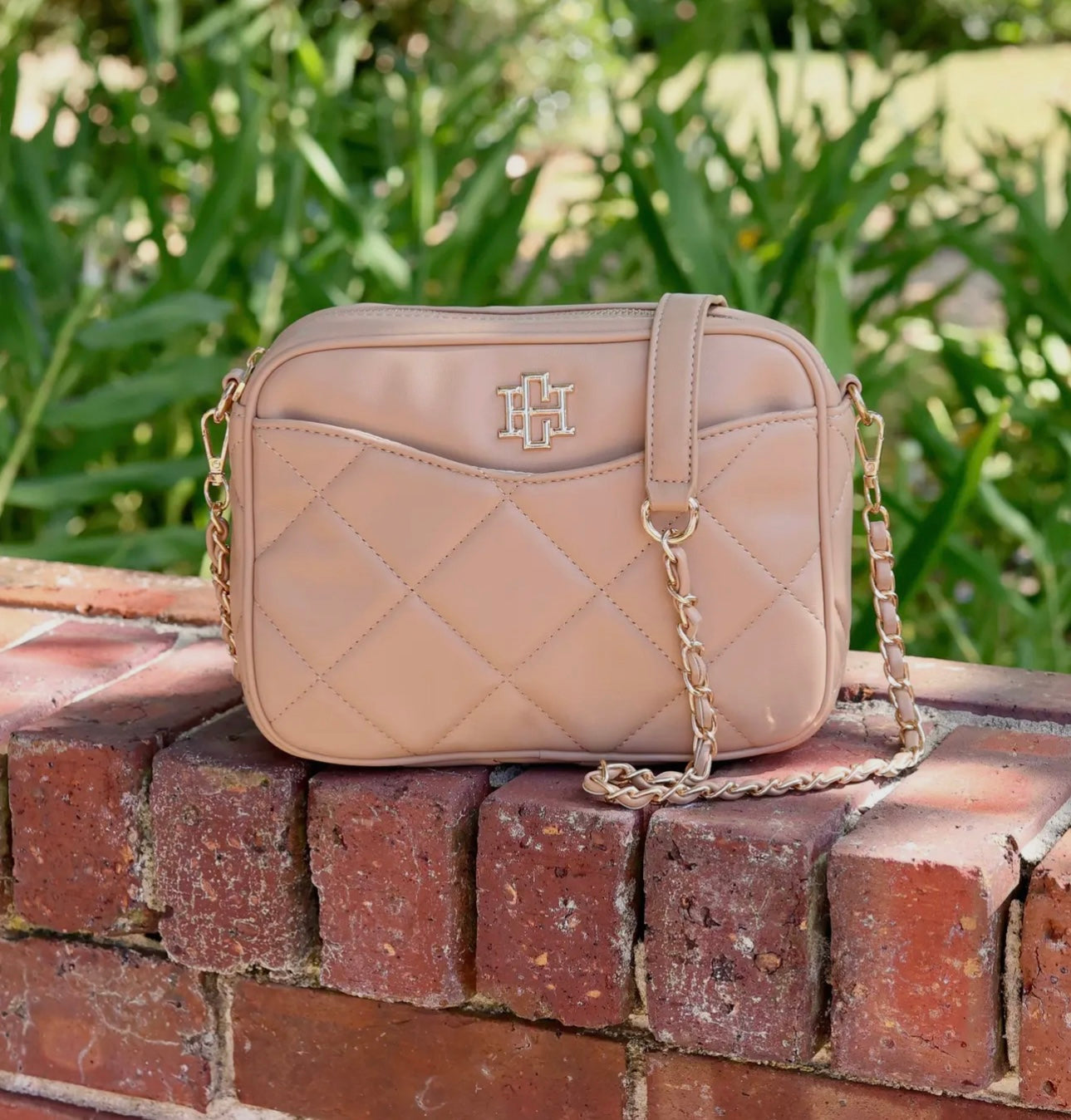 Fiona Crossbody Latte Quilted