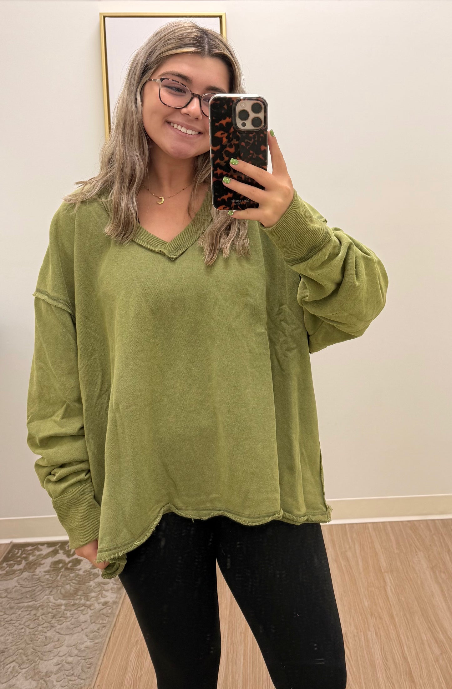 Everyday Olive Oversized Sweatshirt