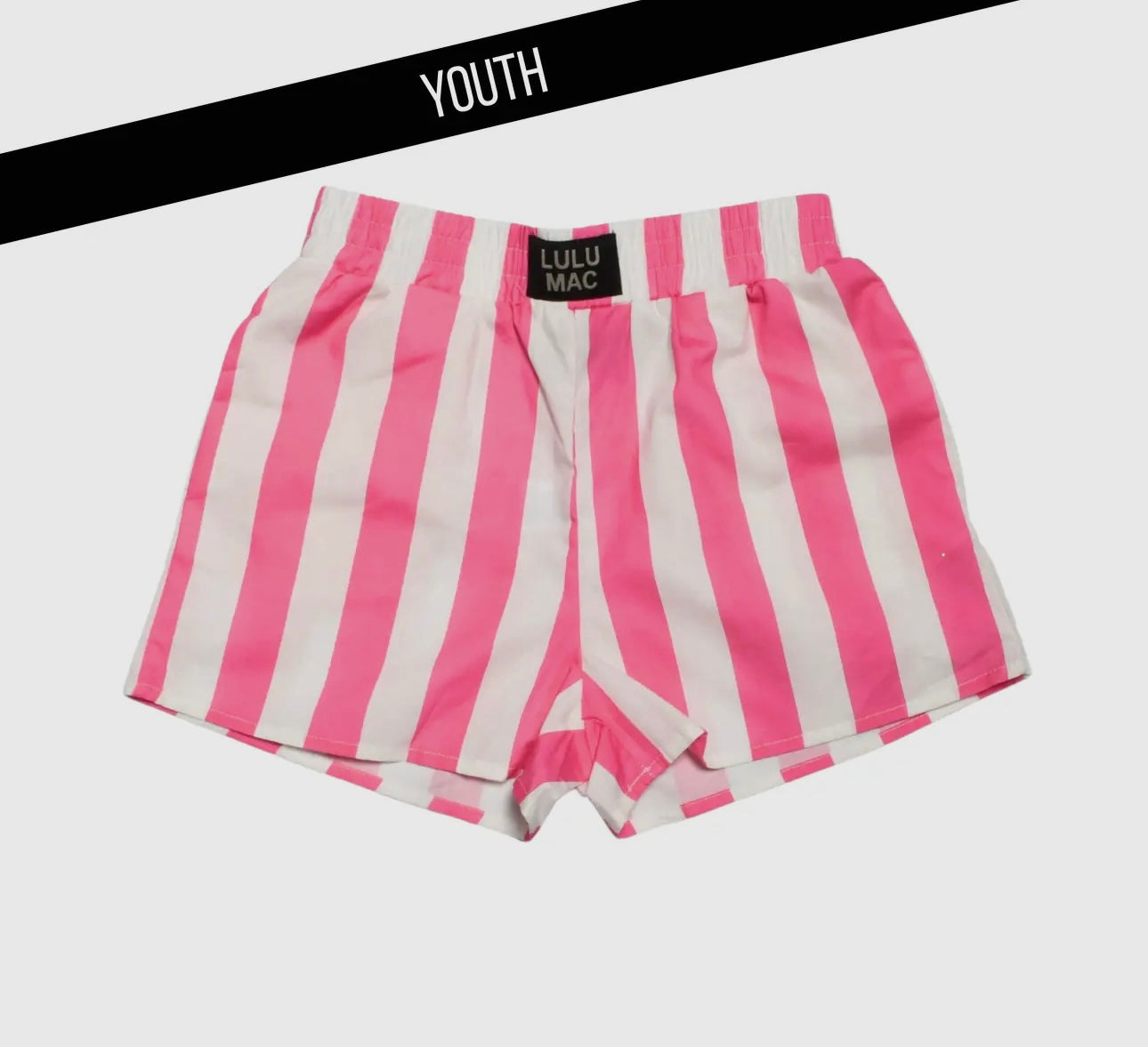 Youth Darby Shorts Bubblegum Pink & White | Lulu Mac
